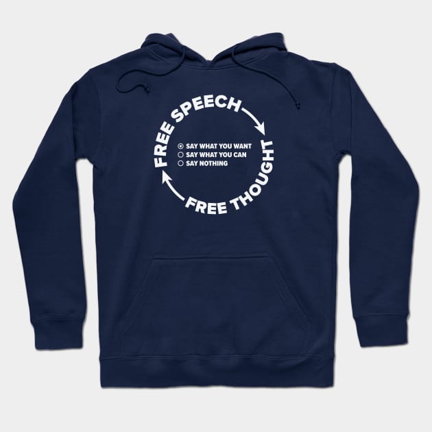 Free Speech Is Free Thought Is Free Speech Hoodie by CoinRiot